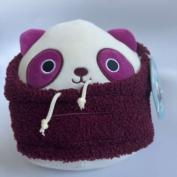 Squishmallows Panda Plush Hoodie Animal Squad 8" Ponder Panda Stuffed Animal - Picture 1 of 8